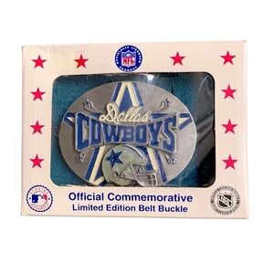 Vintage 90s Dallas Cowboys Football Belt Buckle NFL Siskiyou Limited Edition
